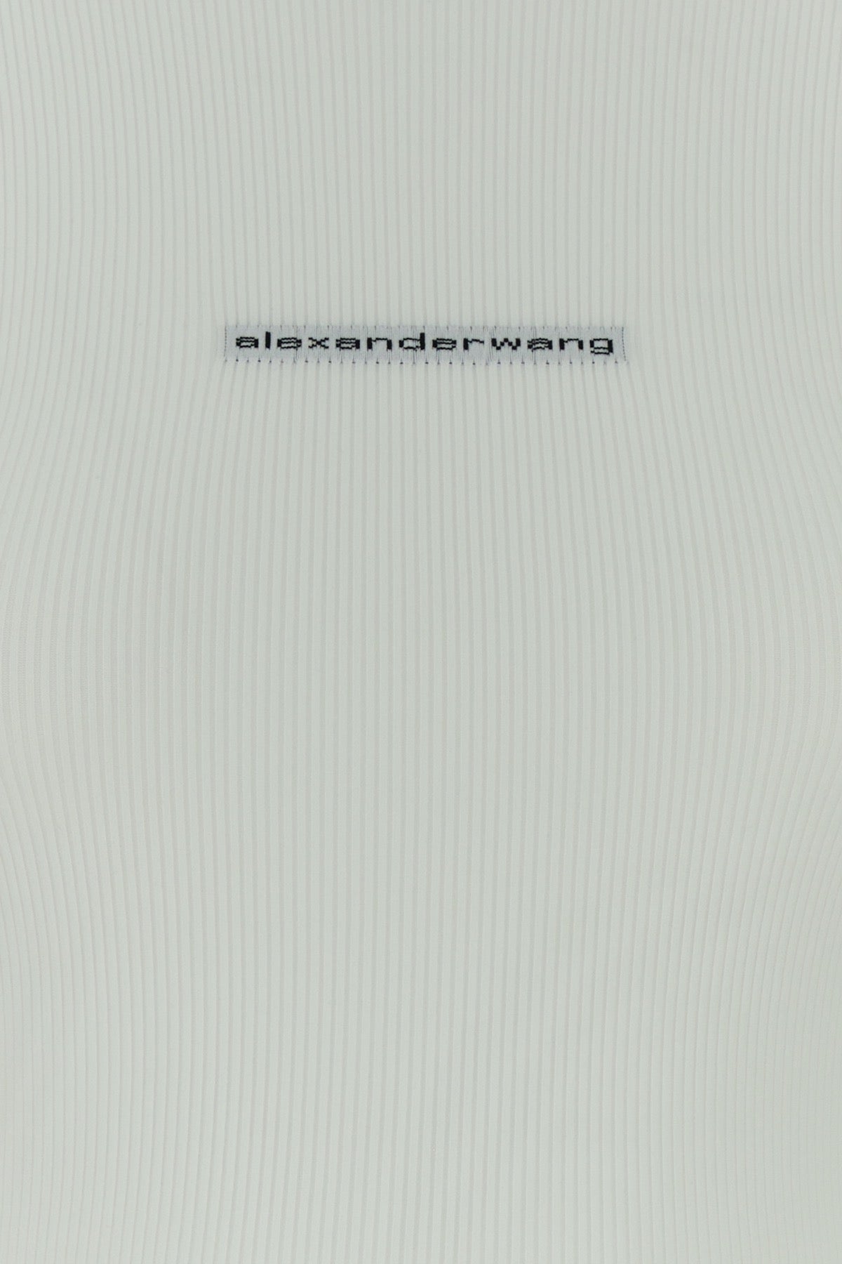 White stretch nylon t-shirt